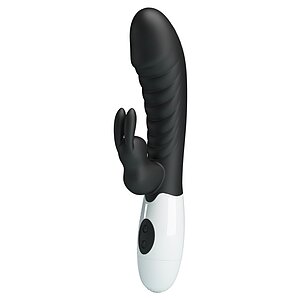 Pretty Love Naughty Bunny – Dublu Stimulator, 30 Moduri Negru