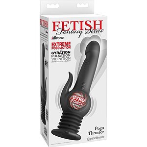 Pogo Thruster – Vibrator 3 Viteze, 10 Moduri, USB, Ventuză Negru Thumb 6