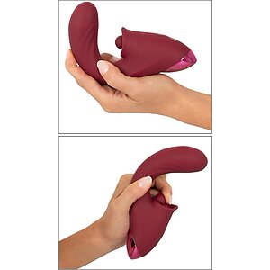 JAVIDA 3 Funcții — Vibrator cu împingere, 10 Moduri Roșu Thumb 5