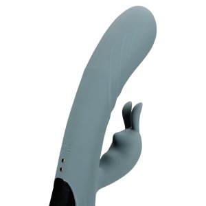 Vibrator Rabbit Loveline By Shots Pentru Stimulare Dublă Gri Thumb 4