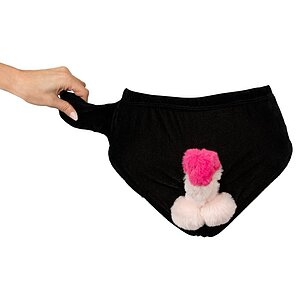 Boxeri cu penis gonflabil, cadou amuzant pentru petreceri Negru Thumb 4