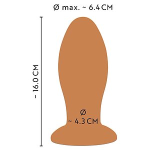 Plug Anal XL ANOS — silicon Moale, Ventuză 6.4 cm Thumb 7