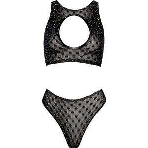 Set Intim Fantasy Cottelli Collection – Top + Tanga S-L Negru S-L Thumb 3