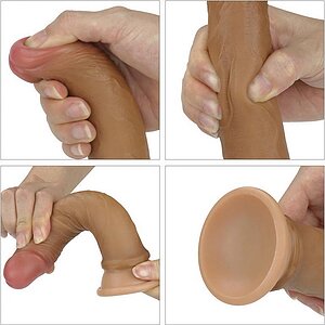 Dildo Realistic 17.8cm Dual Layered Thumb 7