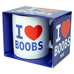 Cană I Love Boobs — Cadou Amuzant, Discret și Practic Thumb 1