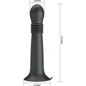 Pretty Love Stellan Vibrator 4 împingeri 4 Rotații Negru Thumb 3