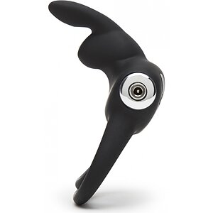 Happy Rabbit - Stimulating USB Rechargeable Rabbit Love Ring Negru Thumb 4