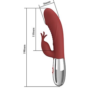 Pretty Love Rasmussen — Stimulator Dual, 30 Moduri (Roșu) Thumb 8