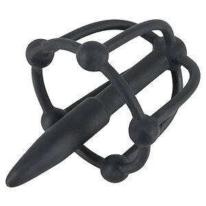 Plug De Penis Cu Cușcă Pentru Cap Negru