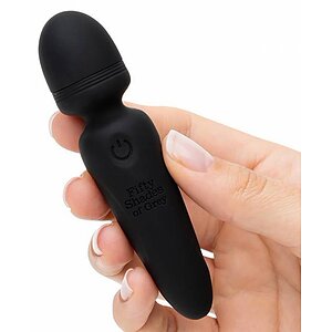 Mini Wand Fifty Shades Of Grey — 20 Moduri, Reîncărcabil Negru Thumb 2