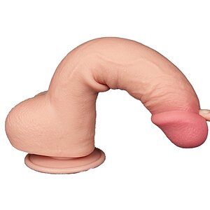 Dildo Realist LoveToy 24 cm TPE Dual Density Ventuză Thumb 5