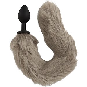 Coada Fluffy Gri cu Plug Din silicon You2Toys — 45 cm