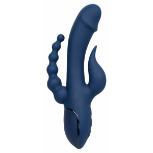 Triple Orgasme CalExotics — Vibrator Reîncărcabil Albastru Thumb 2