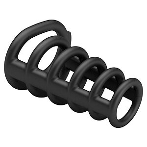 Pretty Love Rodrigo – Inel Erecție silicon, 6 Inele Negru Thumb 5