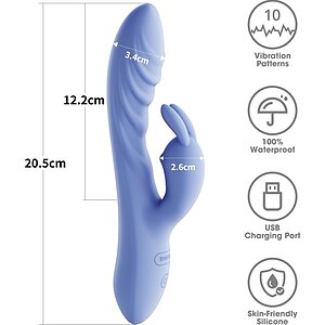 Lovetoy Swirl Vibrator Din silicon, 3+7, Reîncărcabil Thumb 1