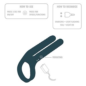 FUSHION Vibrating Couple Ring Albastru Thumb 6