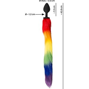 Plug Anal You2Toys cu Coadă Pufoasă Rainbow 42 cm Thumb 6