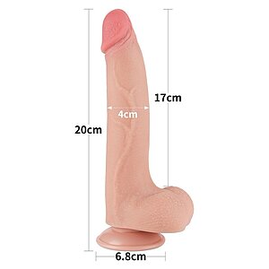 LoveToy Sliding Skin Dildo 20 cm – Realist, Ventuză Thumb 12