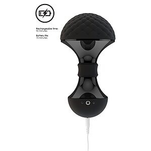 Stimulator Clitoris Enoki Bendable Massager Negru Thumb 5