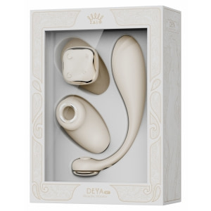 Vibrator DEYA Purtabil cu Telecomandă și Suctiune Alb Thumb 12