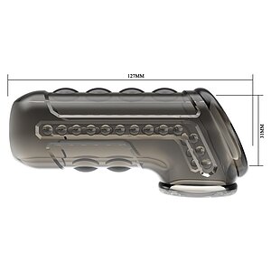 Pretty Love Manșon Texturat TPE — Soft și Waterproof Gri Thumb 5