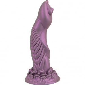 Alien Phallus – Dildo siliconic, Finisaj Metalic 21,2 cm Mov