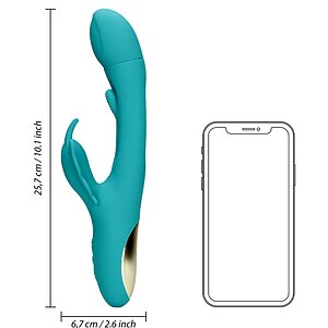 Vibrator Fluture G 3 Motoare Peste 10 Moduri Reîncărcabil Albastru Thumb 6
