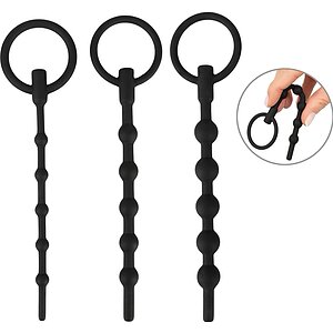 PenisPlug Training Set x 3 Negru Thumb 1