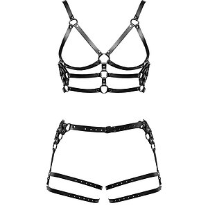 ZADO Set Hamuri Din Piele Reglabile cu Detalii Metalice M-L Negru M-L Thumb 7