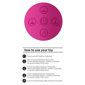 Vibrator Rabbit Amoris Stimulating Beads Roz Thumb 7