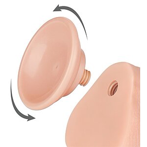 LoveToy Sliding Skin Dildo 20 cm – Realist, Ventuză Thumb 3