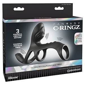 Pipedream Ultimate Couples Cage Max – 3 Motoare Negru Thumb 4