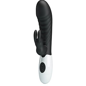 Pretty Love Naughty Bunny – Dublu Stimulator, 30 Moduri Negru Thumb 2