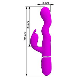 Pretty Love Laursen – Vibrator curbat Reîncărcabil 7+4, Mov Thumb 15