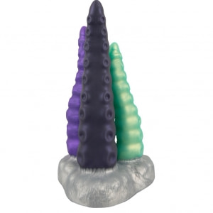 Triplu Tentacul 3-în-1 — Ventuză Puternică, Silicon Argintiu Thumb 1