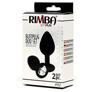 Anal Plug Duo Set Negru Thumb 3