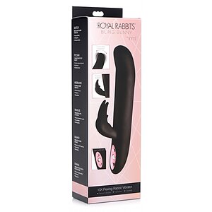 Vibrator Royal Rabbits Bling Bunny Flexing Negru Thumb 3
