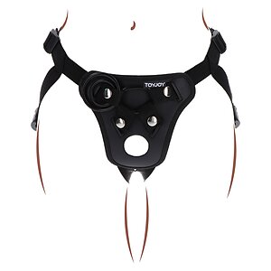 Ham Strap-On TOYJOY cu Gaură De Plăcere, Negru Thumb 2