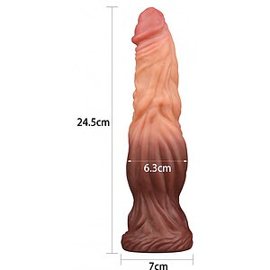 Dildo Dual Layered Liquid Silicone 24cm Thumb 2