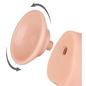 Dildo Realist LoveToy 24 cm TPE Dual Density Ventuză Thumb 7