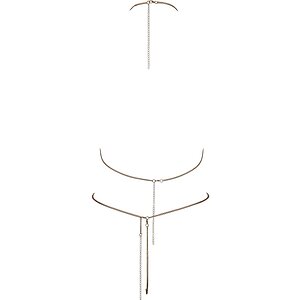 Cottelli Set Lanț Auriu cu Ștrasuri, 2 Piese Thumb 4