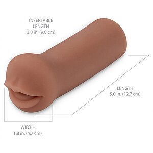 Masturbator PDX Extreme — Formă Realistă și Textură, Maro Thumb 3