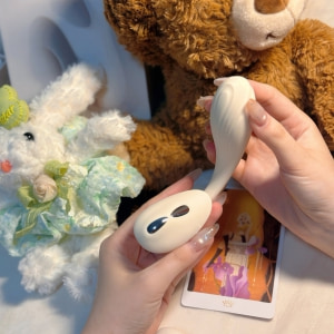 Vibrator DEYA Purtabil cu Telecomandă și Suctiune Alb Thumb 8