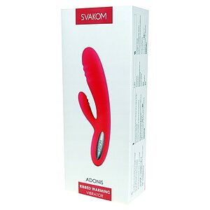 Vibrator Rabbit Cu Încălzire Svakom Adonis Roșu Thumb 3