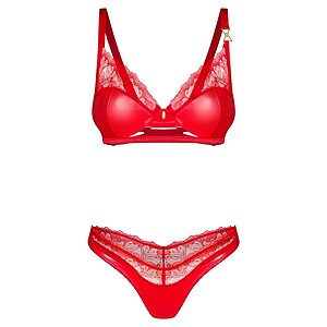 Set Obsessive Aliosa 2 Piese Roșu L-XL Thumb 2