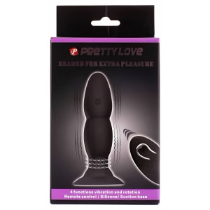 Anal Plug Cu Vibrații Pretty Love Beaded Negru Thumb 7