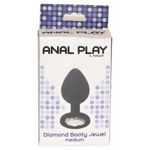 Anal Plug Diamond Jewel Medium Negru Thumb 3