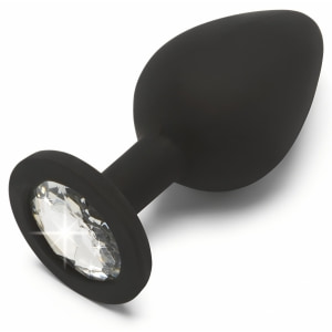 Anal Plug Diamond Jewel Medium Negru