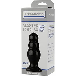 Anal Plug TitanMen Master Tool No.4 Negru Thumb 1