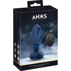 ANOS Plug Anal cu Limba Oscilantă – 10x10, Reîncărcabil Albastru Thumb 14